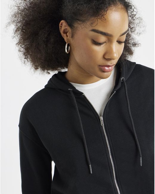 Simply Be Blue Core Zip Through Longline Hoodie