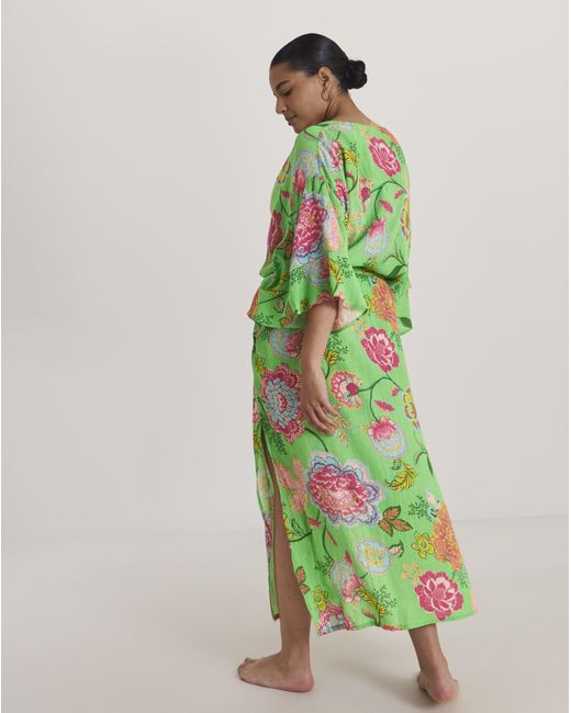 Figleaves Green Open Maxi Kaftan