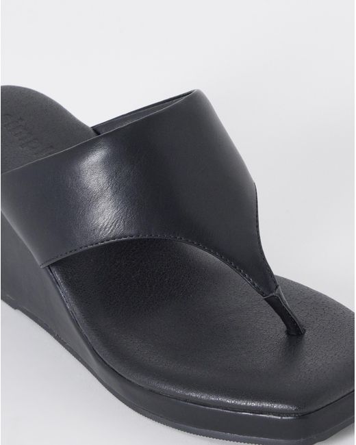 Simply Be White Wedged Toe Post Sandals Extra Wide Fit