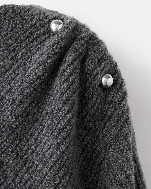Mango Gray Bardot Jumper