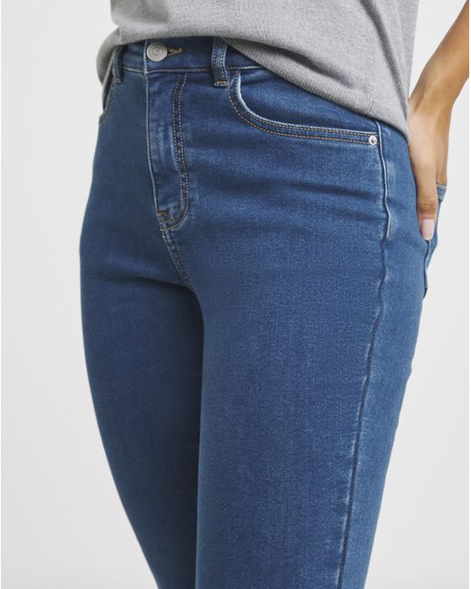 Simply Be Blue Fleece Lined Cosy Flare Leg Jeans