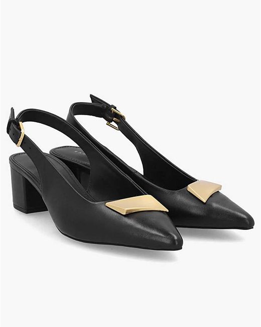 Radley Black Bliss Crescent Sling Backs