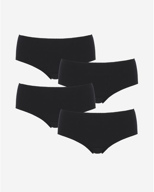Pretty Secrets Black 4 Pack Value Cotton Shorts
