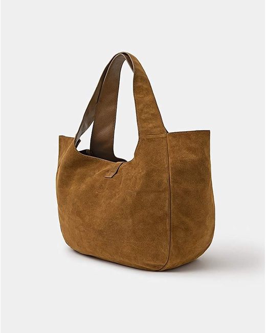 Accessorize Brown Suede Shoulder Bag