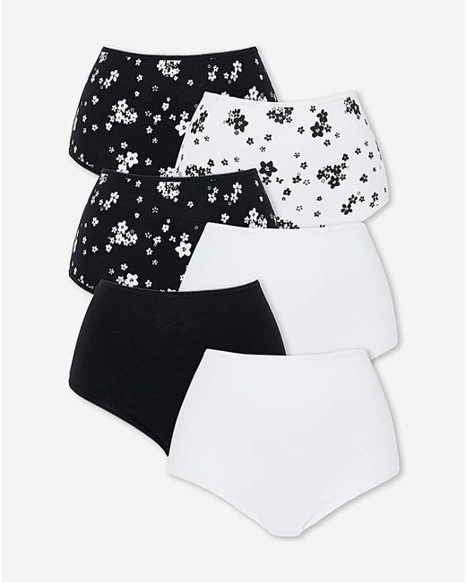 Pretty Secrets White 6 Pack Full Brief Knickers