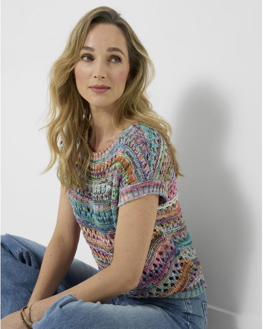 Joe Browns Blue Jb Clara Open Knit Sleeveless Jumper