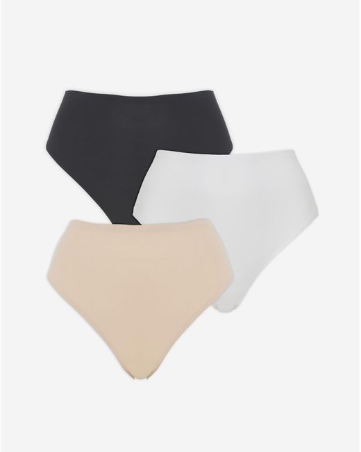 Pretty Secrets White 3 Pack Micro Full Brief