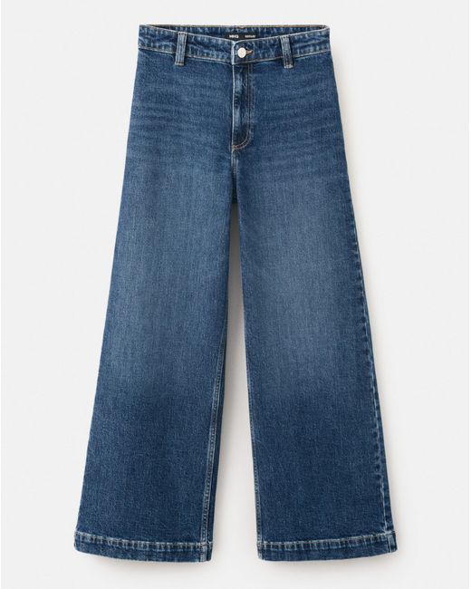 Mango Red Catherin Culotte High-Rise Jeans
