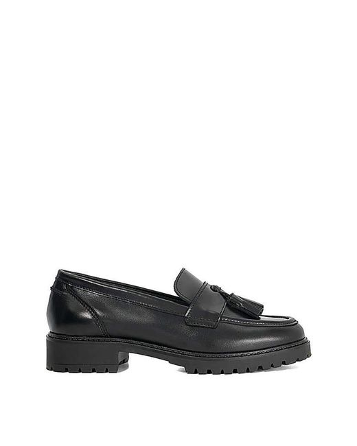 Dune Black Gracelyn Leather Loafers