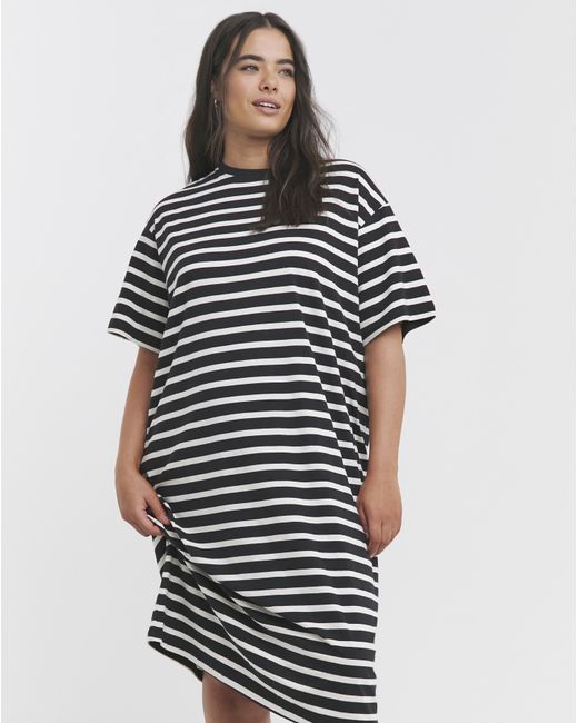 Simply Be Multicolor Cotton Jersey Midi T-Shirt Dress