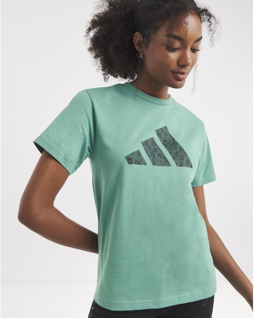 Adidas Green Large Logo T-Shirt