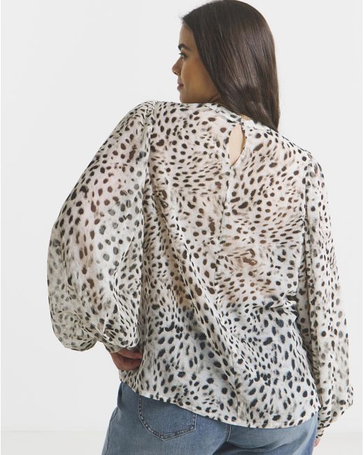 Simply Be Metallic Exaggerated Sleeve Blouse
