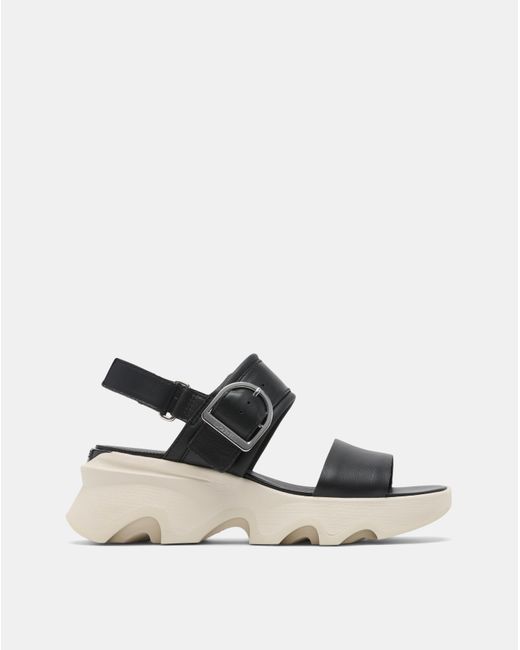 Sorel White Kinetic Impact Wedge Sandals