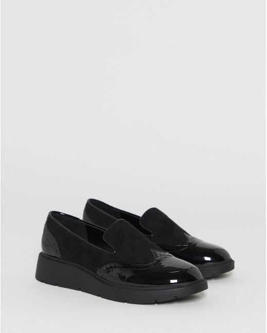 JD Williams Natural Low Wedge Contrast Loafer Ex Wide