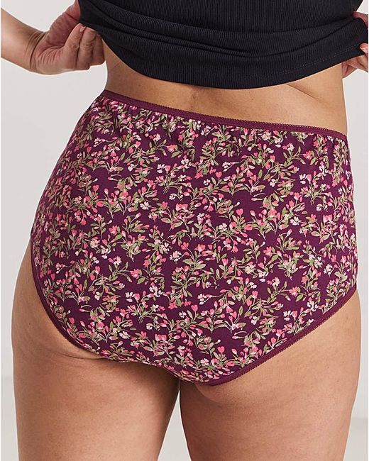 Pretty Secrets Red 6 Pack Full Brief Knickers