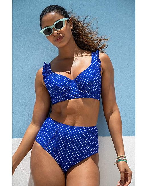 Pour Moi Blue Sicily Longline Bikini Top