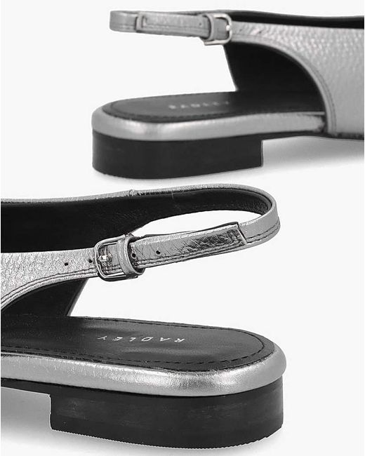 Radley White Chiltern Grove Flat Sling Backs