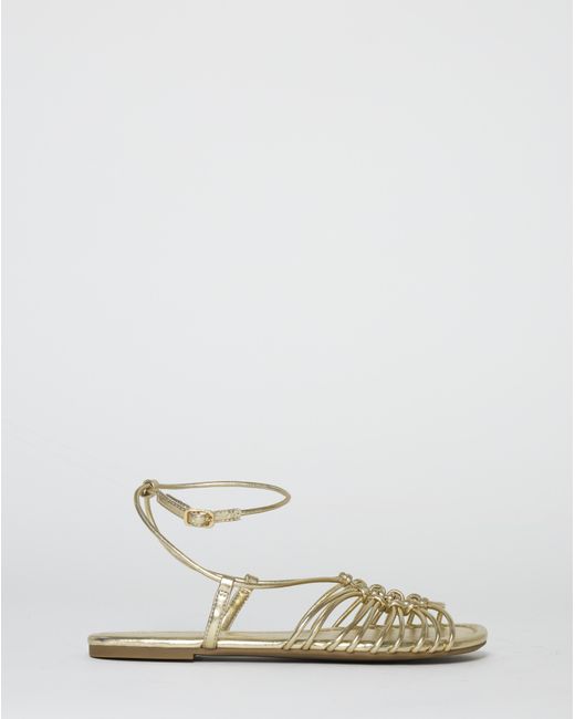 Simply Be Blue Tubular Woven Sandals Extra Wide