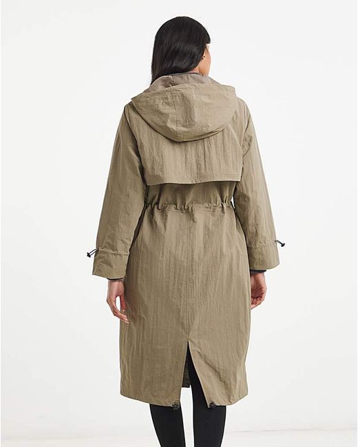 Simply Be Brown Greige Longline Tech Parka