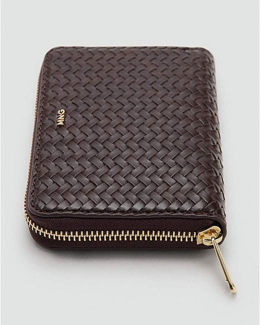 Mango Brown Braided Medium Purse