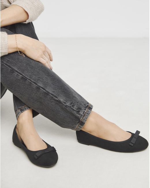Simply Be Gray Classic Ballerina Bow Shoe Standard