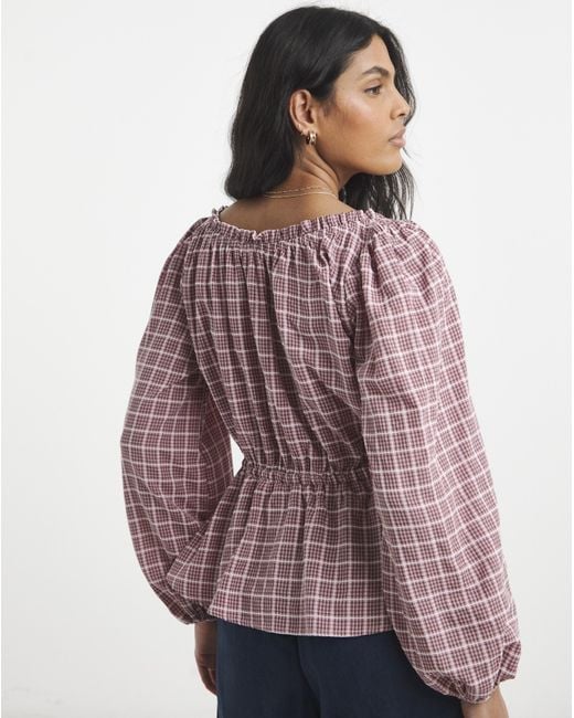Simply Be Multicolor Cinch Waist Blouse