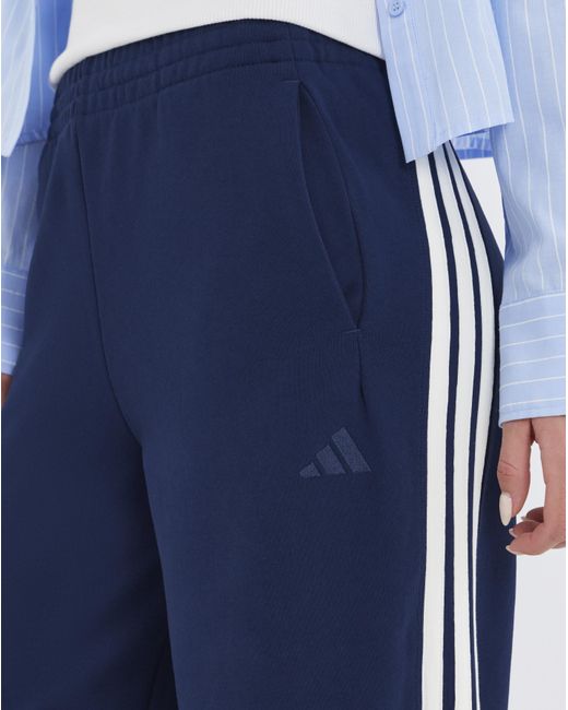 Adidas Blue Kit 3-Stripes Wide Pant