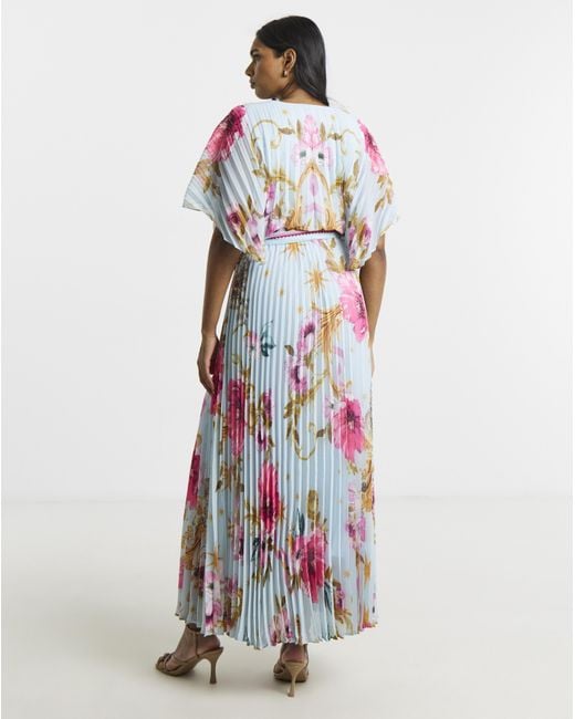 Joanna Hope Multicolor Printed Pleated Dress