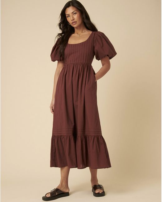 Nobody's Child Brown Mimi Midi Dress