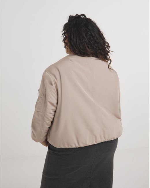 Simply Be Black Oversized Bomber Jacket