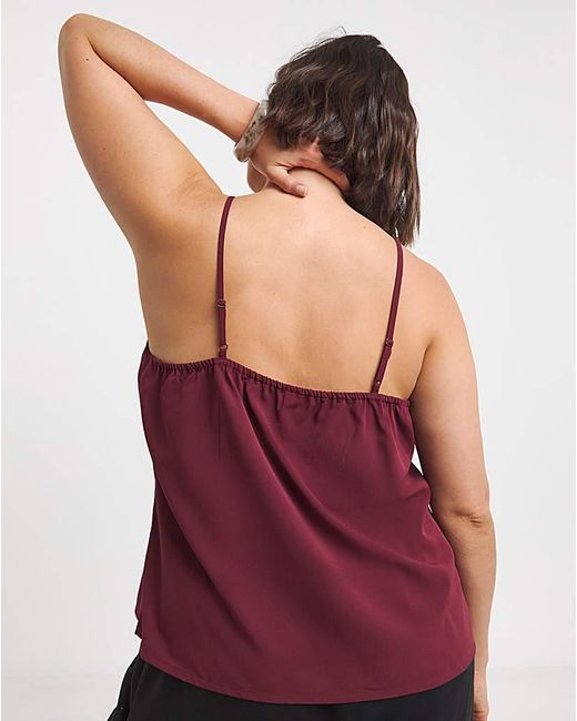 Simply Be Red V Neck Cami