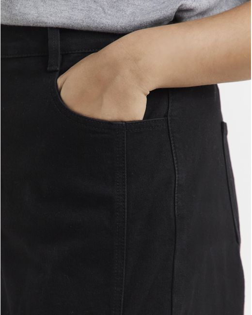 Simply Be Black Barrel Leg Jean