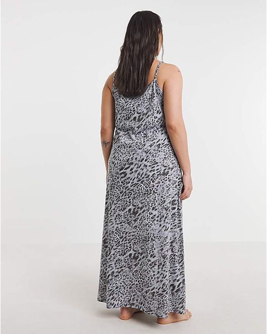 Simply Be White Leopard Print Value 2 Pack Nighties