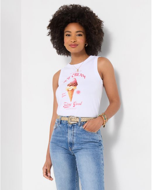 Joe Browns White Ice Cream Days Vest