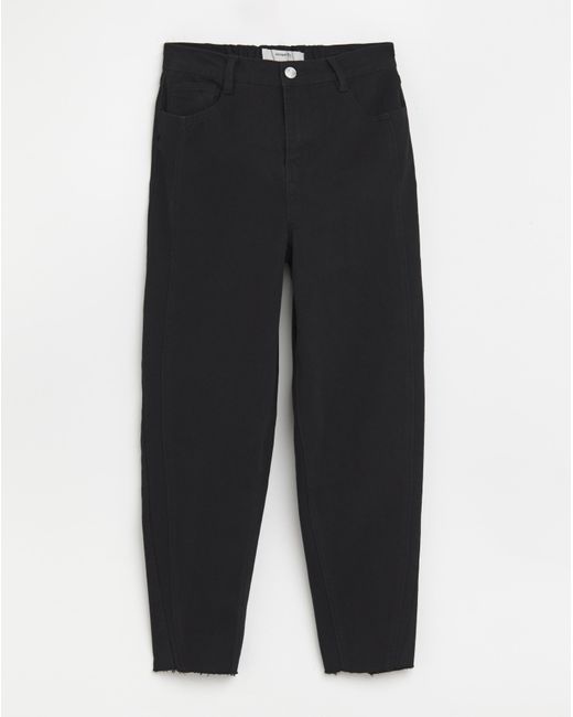 Simply Be Black Barrel Leg Jean