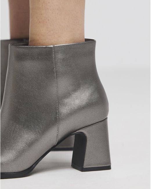 Simply Be Black Block Heel Low Cut Boots Ex Wide