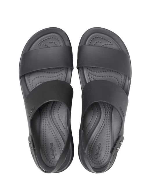 CROCSTM Blue Brooklyn Low Wedge Sandals