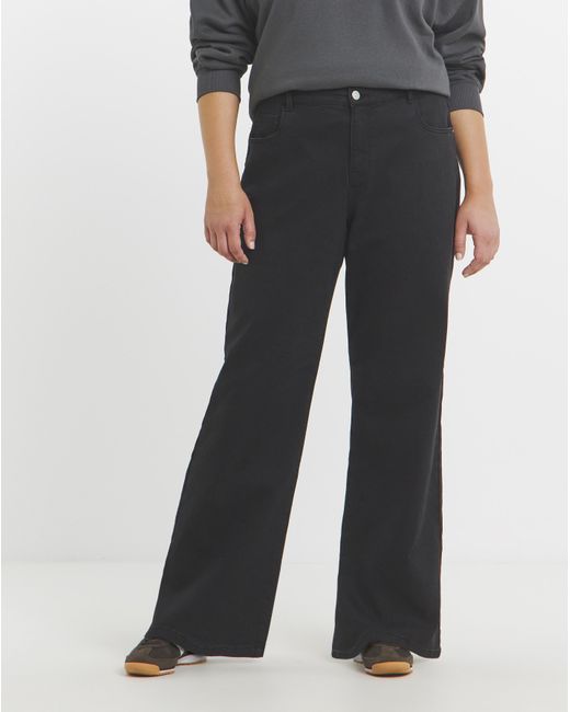 Simply Be Blue Fleece Lined Cosy Wide Leg Jeans