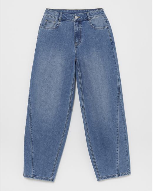 Simply Be Blue Mid Wash Stretch Tapered Jeans