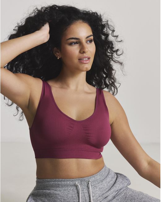 Pretty Secrets Red V Neck Seamfree Comfort Bra