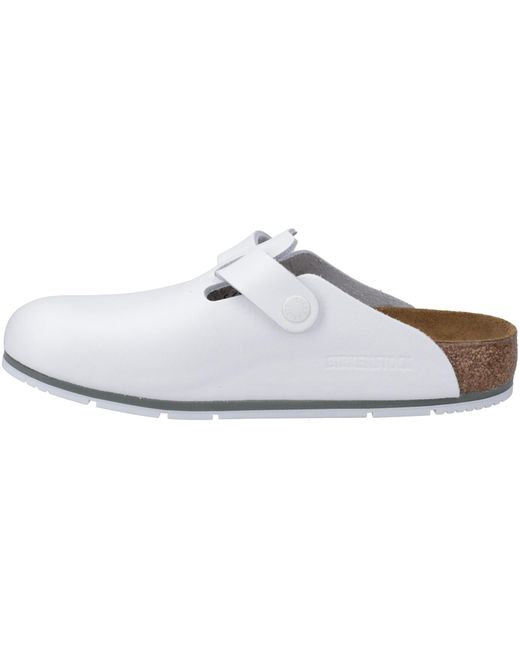 Birkenstock White Boston Pro Mule