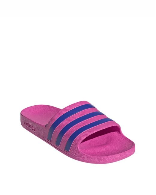 Adidas Purple Adilette Aqua Slides