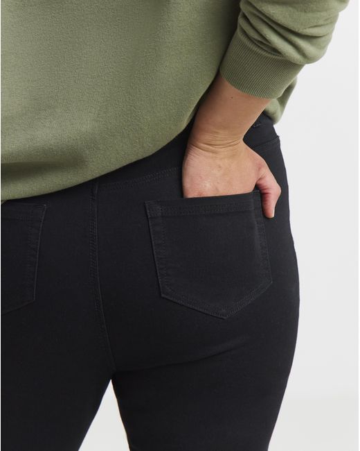 Simply Be Black Pull On Capri Jegging