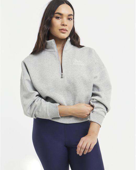 Under Armour Blue Rival Script Half Zip Sweat