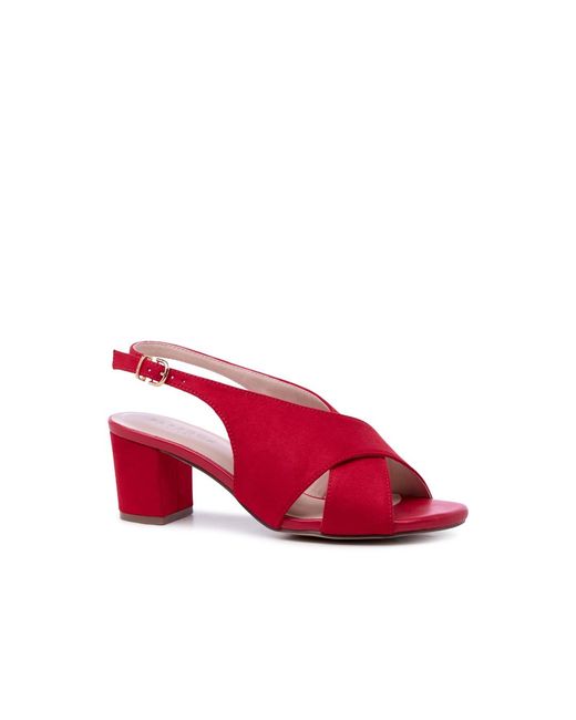 Paradox London Red Neroli Wide Fit Sandals