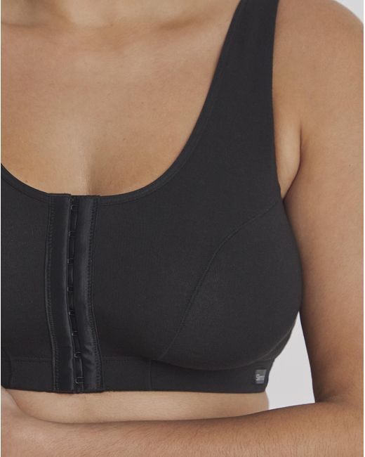 Slimma Black 2 Pack Front Fastening Bras Blk/Wht