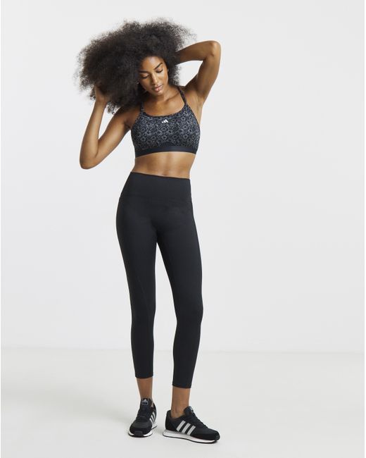 Adidas Black Aeroreact Training Support Bra