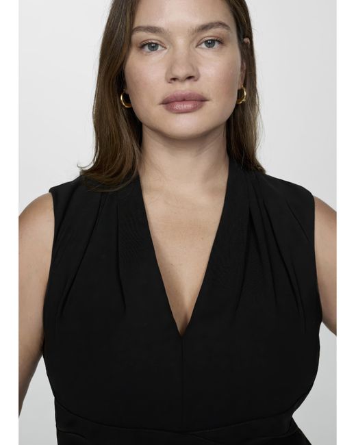 Mango Black Aty V-Neck Jumpsuit