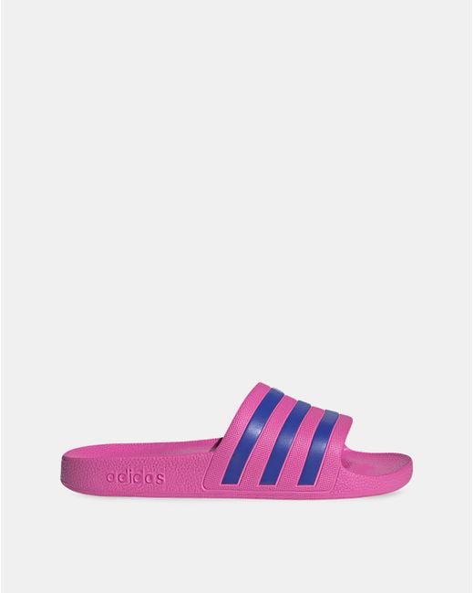 Adidas Purple Adilette Aqua Slides
