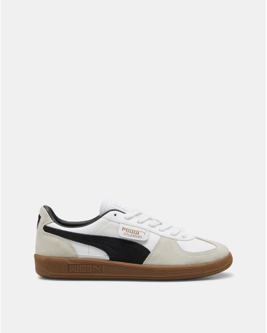 PUMA White Palermo Leather Trainers